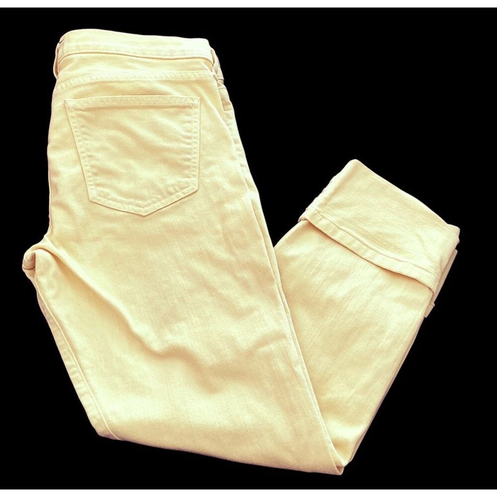 Current Elliott Light Lemon Cropped & Cuffed Jeans 31 - Picture 4 of 4